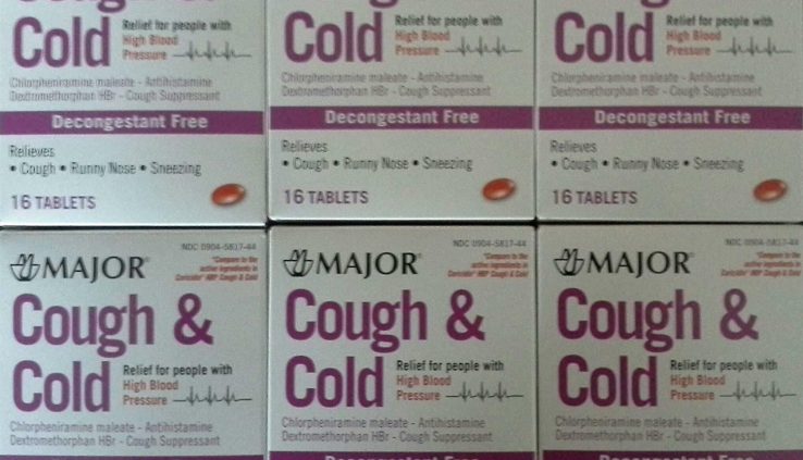 MAJOR Cough & Chilly HBP 16ct (Compare to Coricidin HBP) -Exp 03-2021 -6 Pack