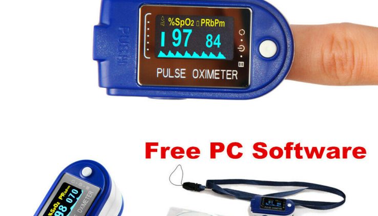 NEW 24h Finger Pulse Oximeter Blood Oxygen Saturation SpO2 Show screen O2 sensor USA