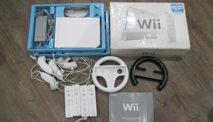 Wii console, controllers, video games