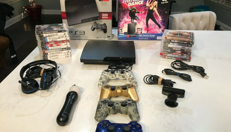 Sony Ps3 320 GB, 4 controllers, 20 games, motion regulate and digicam