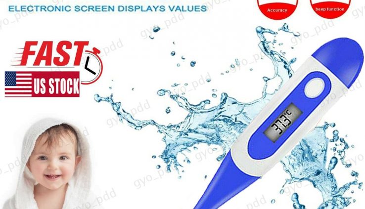 US Digital LCD Scientific Thermometer Heating Fever Temperature Child Adult Body