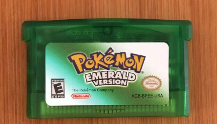 Personalized Pokemon Emerald Nintendo Game Boy Near GBA Game Cartridge – New!