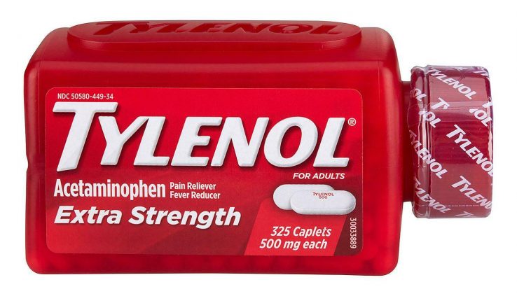 TYLENOL Extra Strength Acetaminophen 500mg, 325 Caplets * Bother & Fever Reducer *