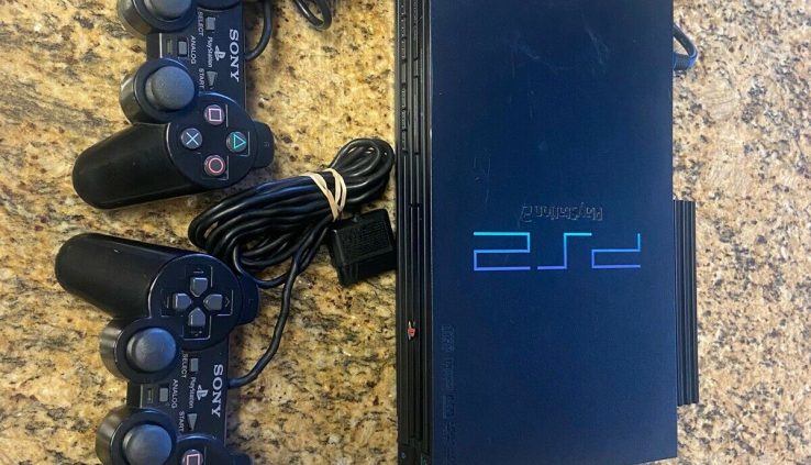 Sony PlayStation 2 PS2 Burly SCPH-50001 Video Game Console + Controllers 100% Work