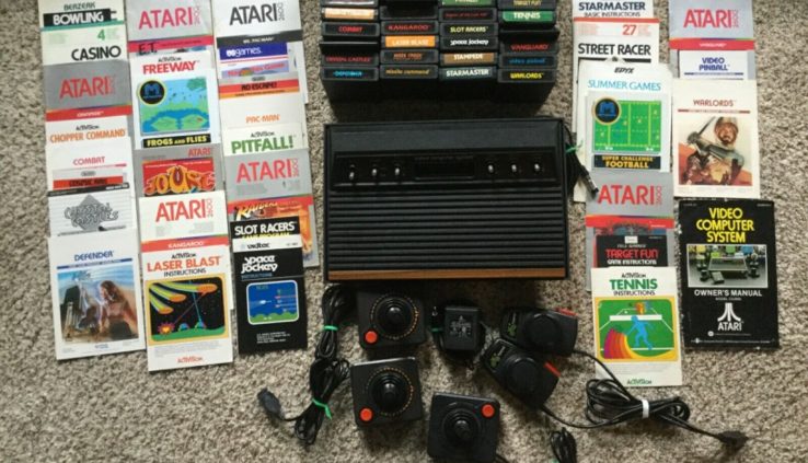 ATARI 2600  6 Switch  Console   40 Games   All With Manuals   Examined  Works