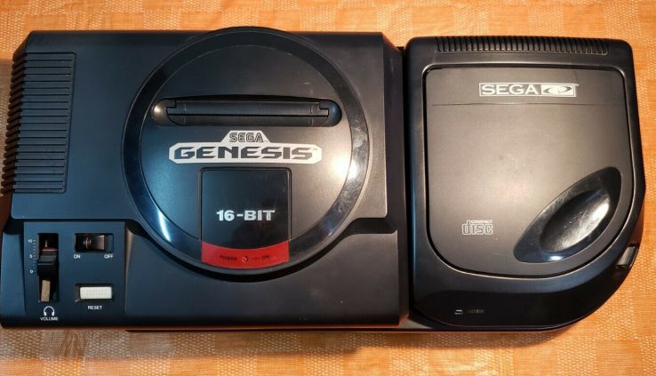 Sega Genesis with controllers