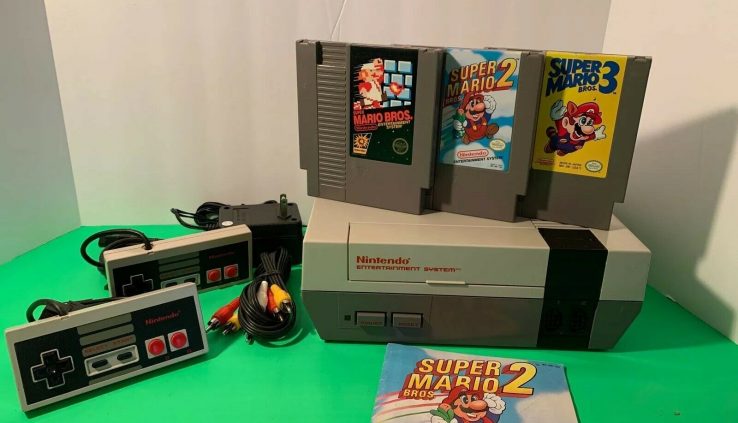 Nintendo NES Bundle Successfully-organized Mario Bro’s 1,2 & 3 Pins Polished Works Sizable!