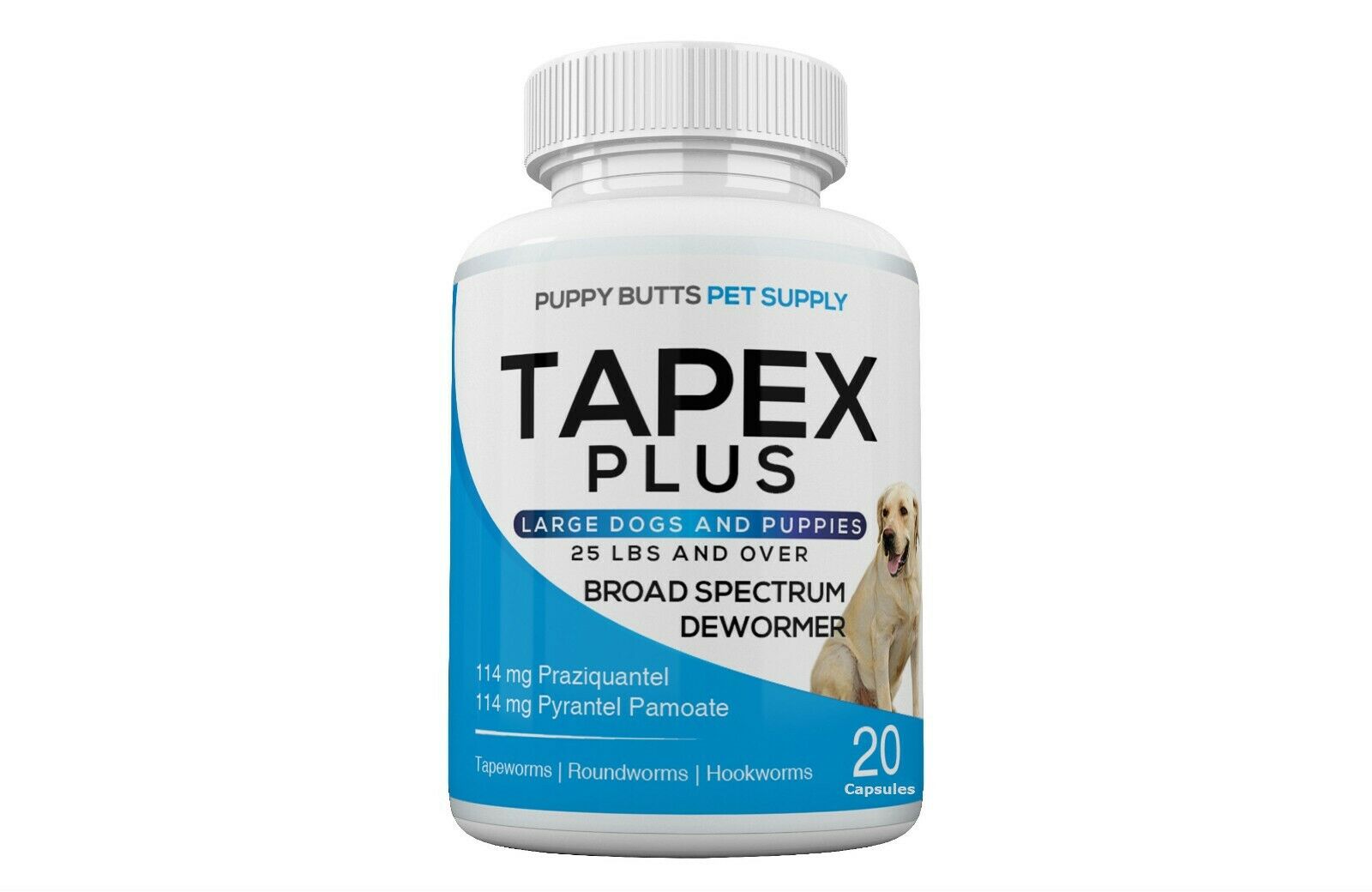 Tapex PLUS Dewormer 20 Caps Tapeworm For LARGE Canines Equal to Droncit