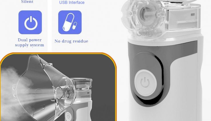 Grownup & Formative years Transportable Ultrasonic Nebulzer Machine Inhaler Respirator Home Health