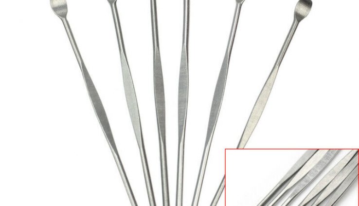 6Pcs Stainless Steel Ear Care for Curette Wax Remover Cleaner Machine Silver Earpick MO