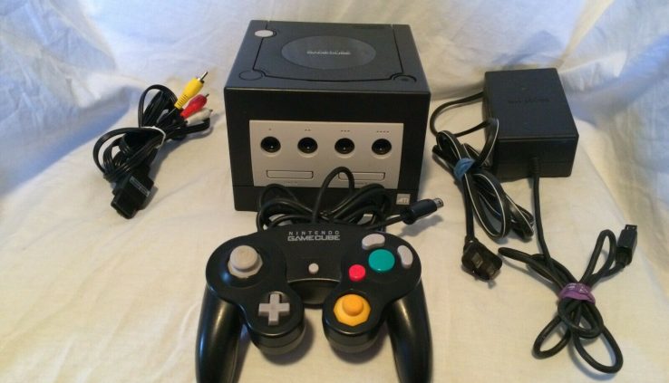 Nintendo GameCube Shadowy Console Gaming System w/ Controller & Cables Examined EUC