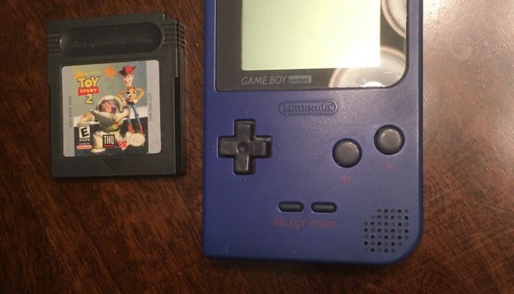 Nintendo Game Boy Pocket Blue MGB-001 Handheld Game Design W/ Toy Story2*TESTED*