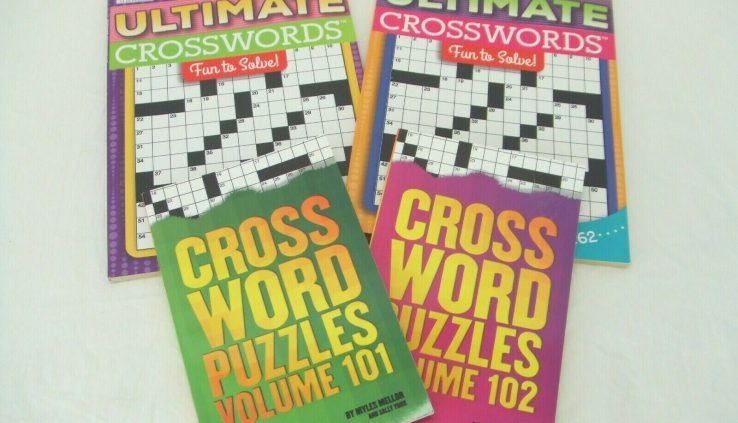 Lot of 4 Crossword Books Vol 101/102~ULTIMATE 162/163~NEW~Hours of Enjoyment~4Z