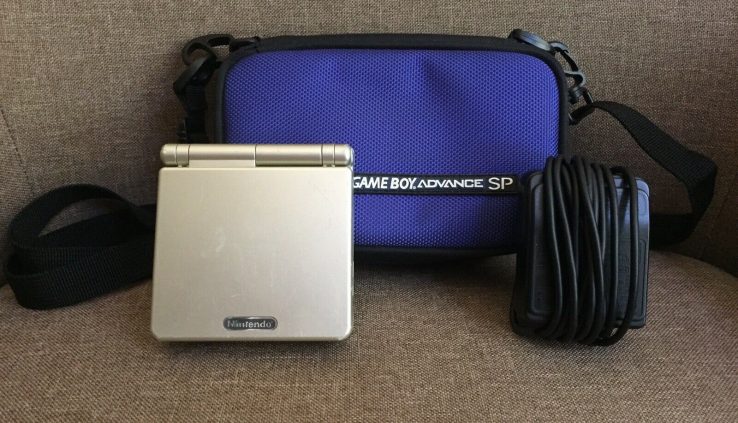 Sport Boy Advance SP Toys R’ Us Gold With Charger and Plod Case Legit Works