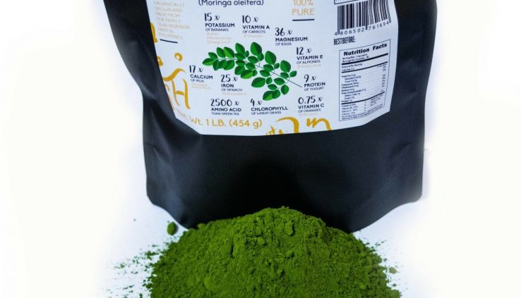 Moringa Oleifera Leaf Powder 1 lb ( 16oz ) – Organic, Natural 100% Pure , YOKABA