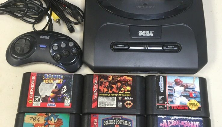Sega Genesis Console 6 Button Controller 7 Video games Assured!