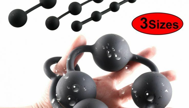 Unisex Big Mountainous Silicone Beads_Anal_Chain Mosey Play Pull Ring Ball Males Women folks