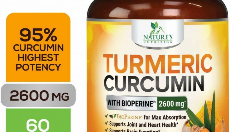 Turmeric Curcumin Absolute most life like Potency 95% 2600mg w/Bioperine Unlit Pepper Extract