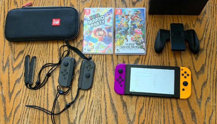 Grey Nintendo Swap With Break Bros And Extra Joy cons