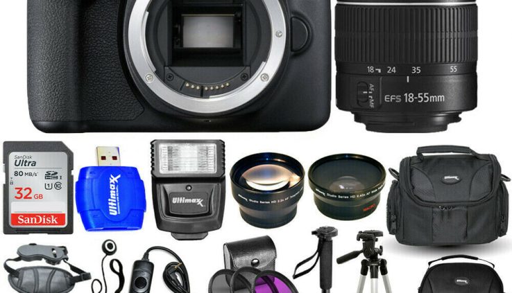 Canon EOS 2000D / Arise T7 3 Lenses 18-55mm with 32GB Filter Equipment Backpack Bundle