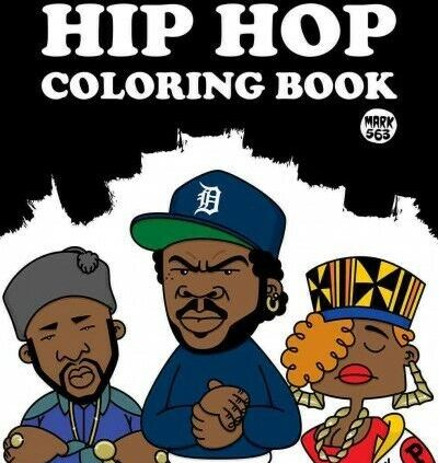 Hip Hop Adult Coloring E book, Paperback by Mark 563, Label Contemporary, Free transport …