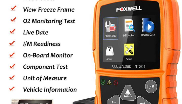 Foxwell NT201 Unusual OBD2 OBDII Auto Automobile Code Reader Diagnostic Scanner Utility