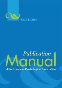 E-newsletter Handbook of the American Psychological Association, 6th Edition , Asso