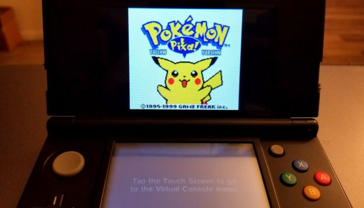 Nintendo Unusual 3DS Dapper Mario Unlit Friday Particular Version – With Pokemon Yellow!