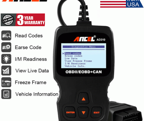 Ancel AD310 EOBD OBD2 Scanner Diagnostic Instrument Automobile Examine Engine Code Reader Unique
