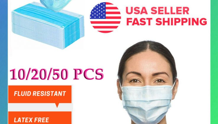 100 x Disposable Face Disguise Dental Industrial Anti dust 3Ply Ear Loop Health Care
