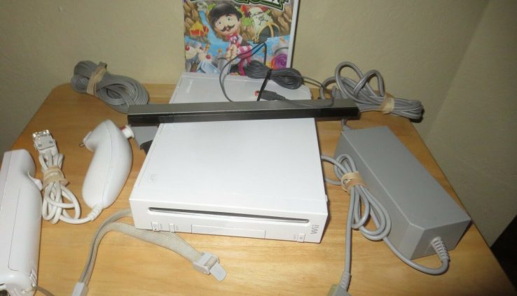 Nintendo Wii Console White System RVL-001 Total Bundle Gamecube Good