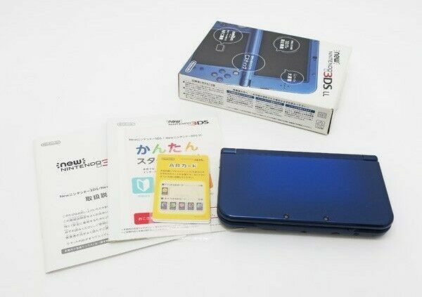 Nintendo Fresh 3DS LL XL Console Metallic Blue w/ Box From Japan [Excellent]