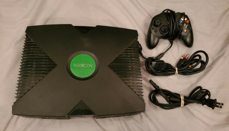 WORKING Microsoft Xbox Beginning Model 8GB Dusky Console 2/2 All Cables + OEM C