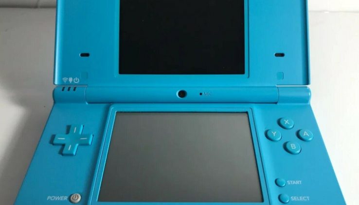 Nintendo DSi Sparkling Blue System (VG) w/ Nintendogs, Lab & Buddies (Inspect Info)