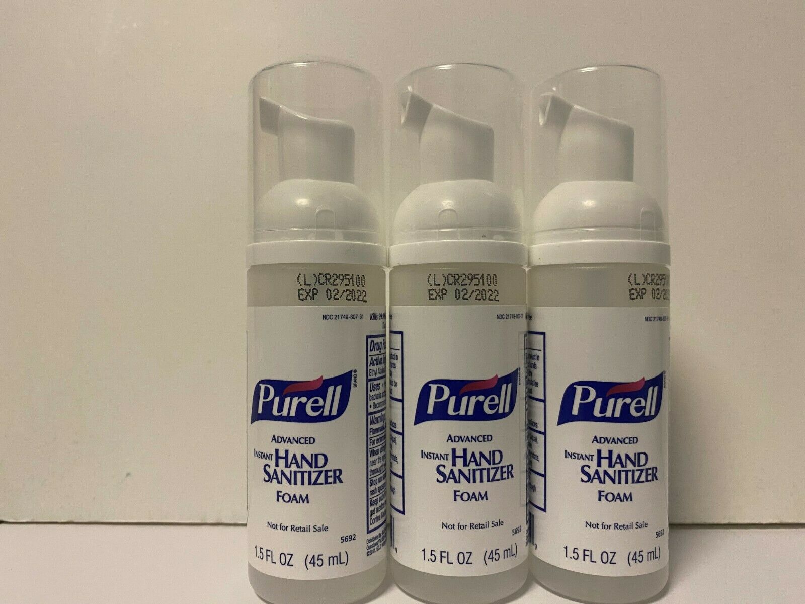 PURELL Hand Sanitizer FOAM Forty five ml TRAVEL SIZE MADE IN USA PACK