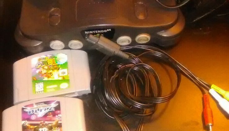 Nintendo 64 console & games –  Elephantine Mario , Blitz