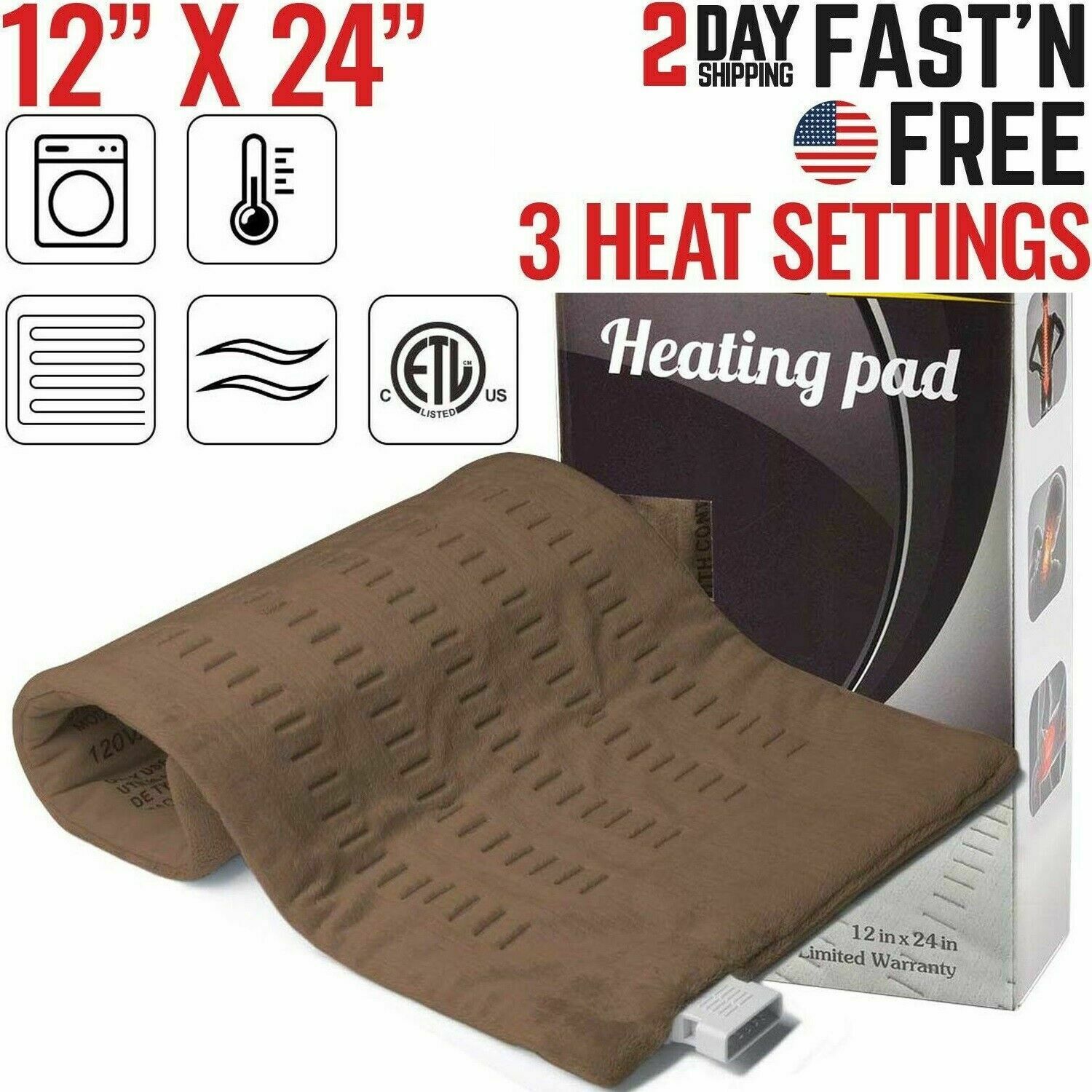 Electric Heating Pad For Shoulder Neck Aid Spine Legs Toes Anxiousness