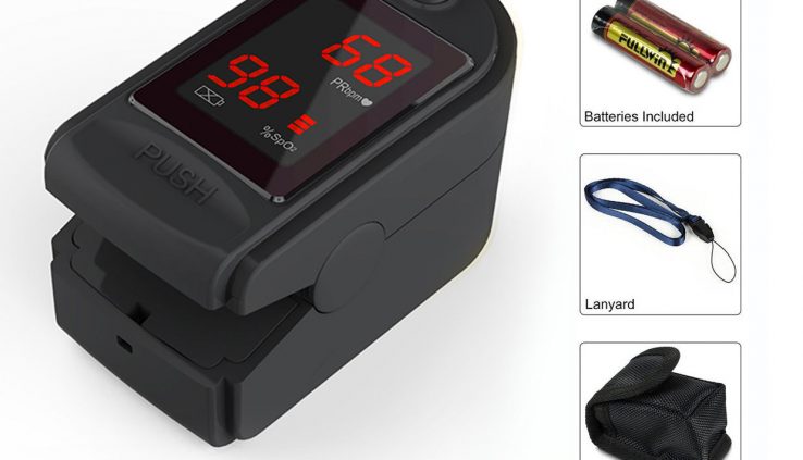 Harmony Fundamentals Finger Pulse Oximeter Murky with Carrying Case, Lanyard and extra.