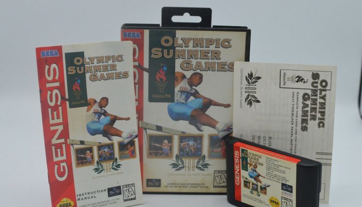 Sega Genesis Olympic Summer season Games Atlanta 96 Total Box Manual Honorable Test