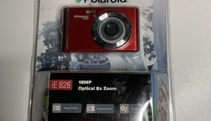 Polaroid iE 826 Digital Camera18 Mega Pixels Optical 8x Zoom IE826-RED Purple NEW