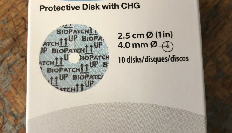 10 PIECES Biopatch Holding disk with CHG.  Expiration date 2020-04-03 NEW BOX