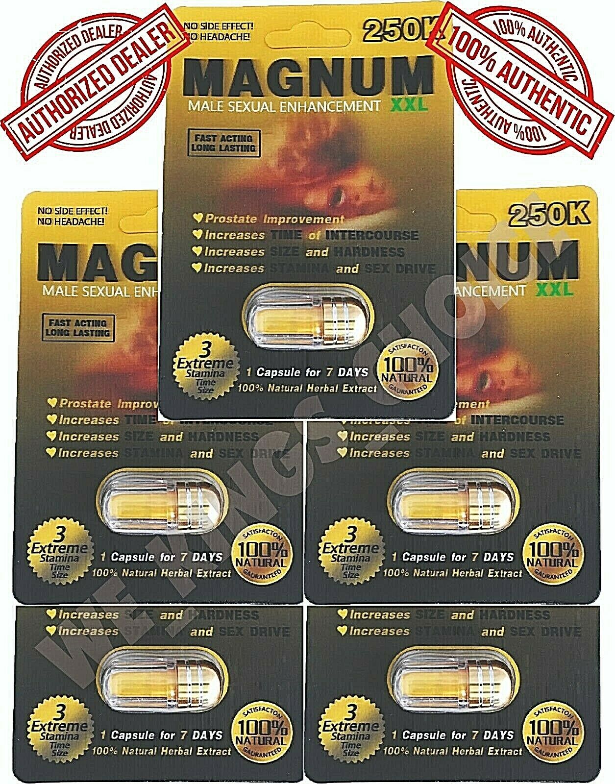 5 X Magnum 250k Gold Male Sexual Enhancement 100 Authentic Stamina Size Time Icommerce On Web 9912