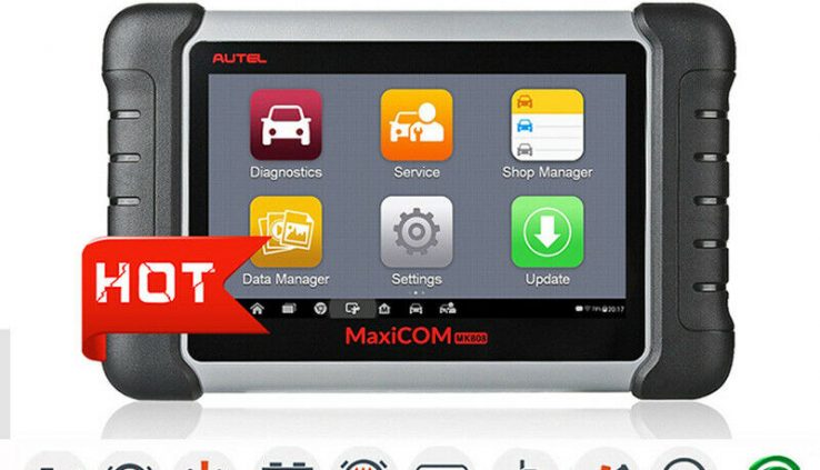 2020 AUTEL MaxiCom MK808 as MX808 OBDII Scanner Auto Plump Draw Diagnostic Instrument