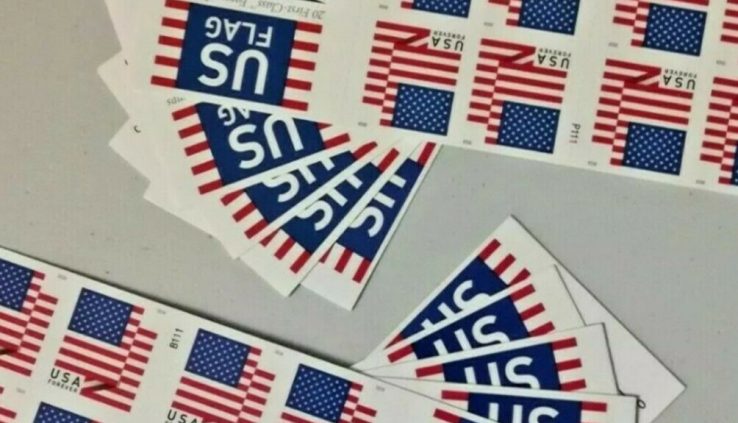 200 USPS US Flag With out a waste in sight Stamps 10 books sheets  – e book sheet mark postage
