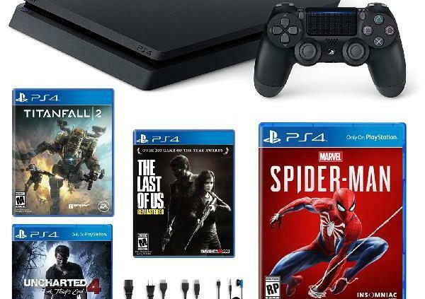 Playstation4 1TB Spiderman Console with Titanfall 2, Uncharted: A Thiefs Finish an