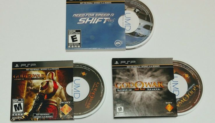 Sony PSP 3-Pack – GOD OF WAR / NEED FOR SPEED – Elephantine Games – NEW