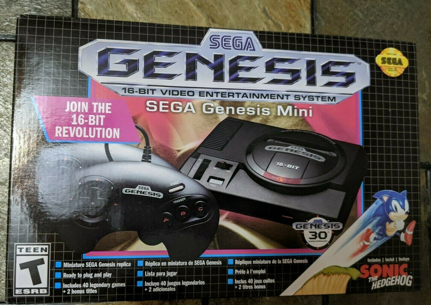 SEGA Genesis Mini Recreation Draw with 2 Controllers & 40+2 Games NEW ...