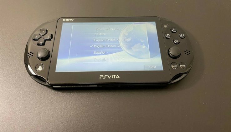 Sony PS Vita PCH-2001 Black Handheld Machine w/ 8GB Card, Charger, and Case