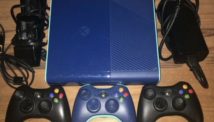 Microsoft Xbox 360 E Particular Model Blue Bundle 500GB Blue Console + Video games