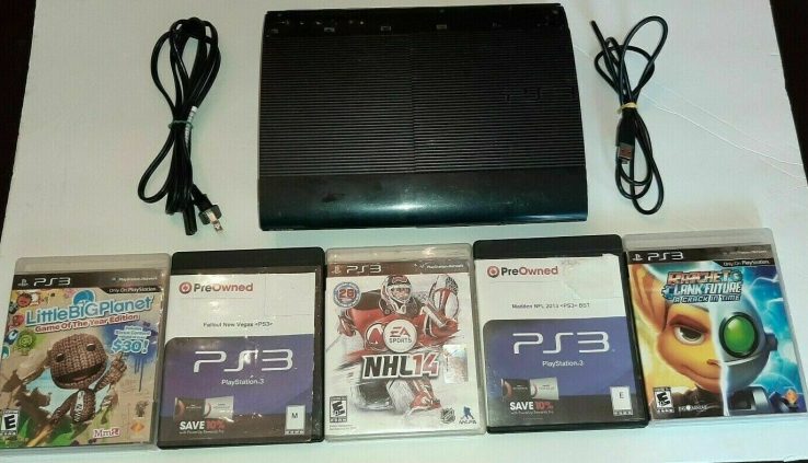 Sony Playstation3 Broad Slim – 250 GB – Shaded Console – With Video games